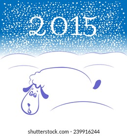 Sheep in the snow 