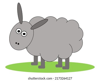 Sheep standing on the green grass