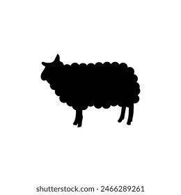 Sheep Standing Silhouette or vector file 