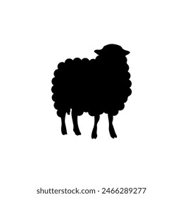 Sheep Standing Silhouette or vector file 