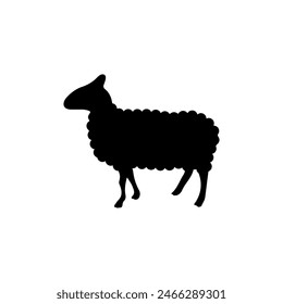 Sheep Standing Silhouette or vector file 