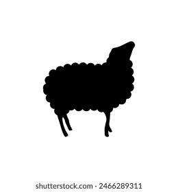Sheep Standing Silhouette or vector file 
