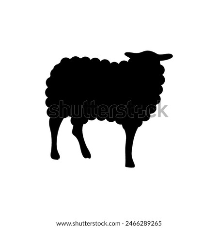 Sheep Standing Silhouette or vector file 