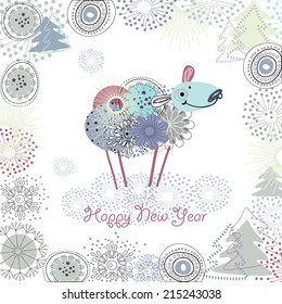 Sheep symbol 2015, card. 