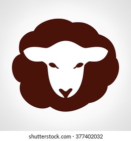 Sheep symbol. Lamb vector.