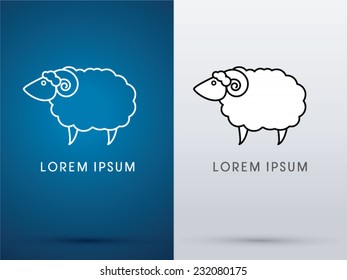  Sheep  symbol , logo, Vector.