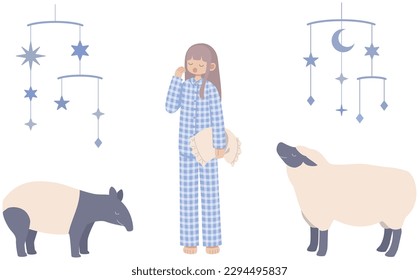 Sheep, tapirs, and women in pajamas