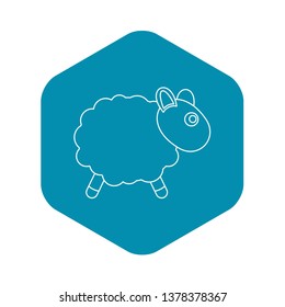 Sheep toy icon. Outline illustration of sheep toy vector icon for web