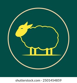 Sheep trendy icon able abstract beautiful vector illustration colorful artwork design.eps