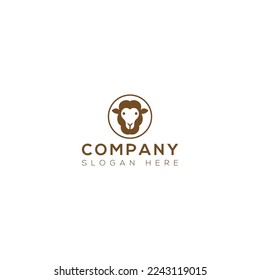 Sheep vector art logo  design