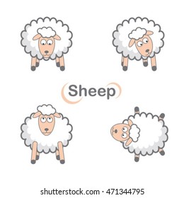 Sheep Vector Greeting tag for Muslim Community Festival