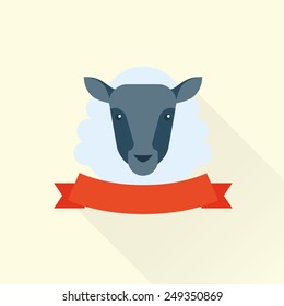 sheep vector icon