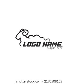 Sheep vector icon animal logo design silhouette illustration