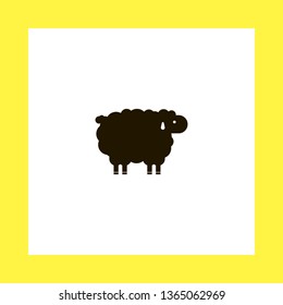 sheep vector icon. flat design