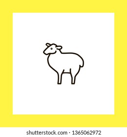 sheep vector icon. flat design
