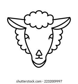 Sheep Vector Icon fully editable
