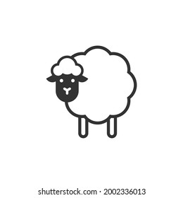  Sheep vector icon. Sheep icon illustration isolated vector sign symbol.