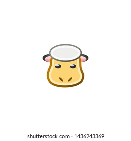 Sheep Vector Icon. Isolated Sheep Face Emoji, Emoticon, Illustration