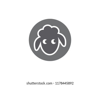 Sheep vector icon logo silhouette illustration