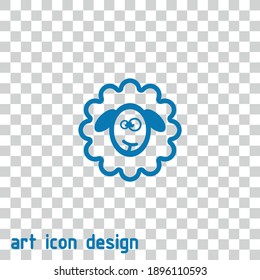 sheep vector icon on an abstract background