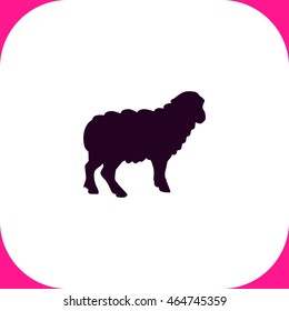 Sheep vector icon on white background.