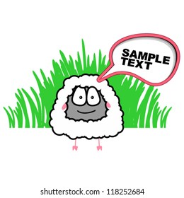 Sheep.  Vector illustration.