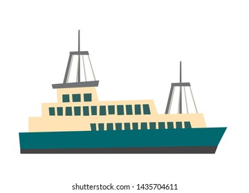 Sheep vector illustration icon. Marine transport flat cartoon style isolated on white background