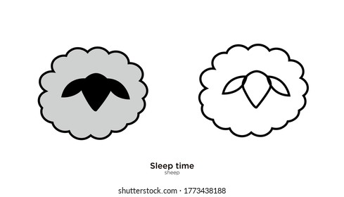 Sheep vector illustration lineal color and filled design