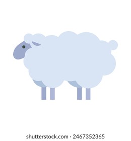 Sheep vector illustration. Simple and minimalistic ram icon