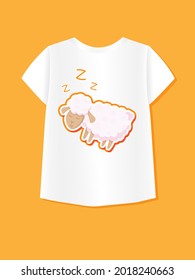 Sheep vector illustration. T shirt print, poster, mug, card.