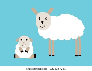 sheep vector for kid coloring book cartoon icon clip art 