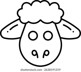 Sheep vector, vector, line icon, design