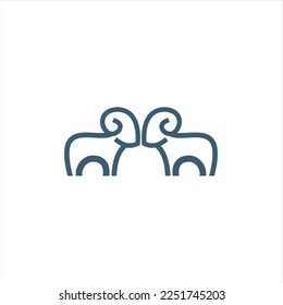 sheep vector logo design template, logo inspiration.