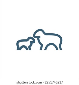 sheep vector logo design template, logo inspiration.