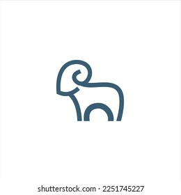 sheep vector logo design template, logo inspiration.