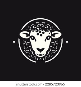 sheep vector logo, eps. 10 editables