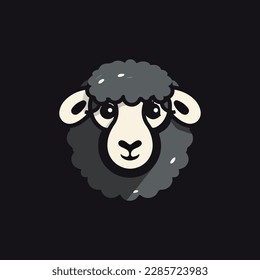 sheep vector logo, eps. 10 editables