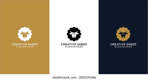 sheep vector logo illustration design
