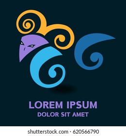 Sheep vector logo . Vector illustration isolated on background .
