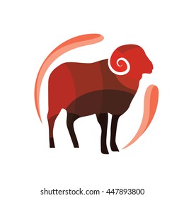 sheep vector logotype. sheep vector illustration