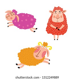 sheep vector set