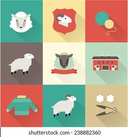 sheep vector set