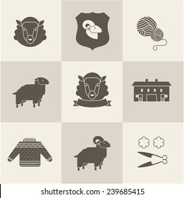 sheep vector set