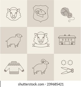 sheep vector set