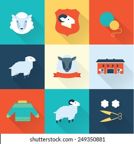 sheep vector set