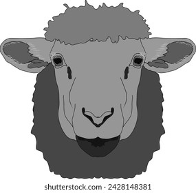 SHEEP VECTOR SHADES GRAY LOGO CAN USE FOR DESIGN