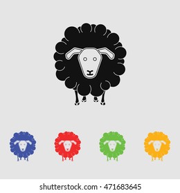 Sheep vector silhouette Simple icon
