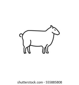 Sheep web line icon.