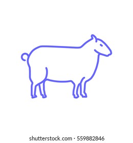 Sheep web line icon.