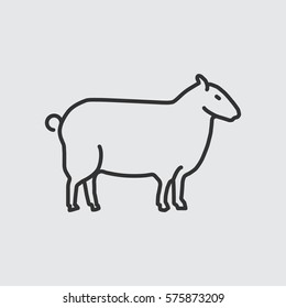 Sheep web line icon.